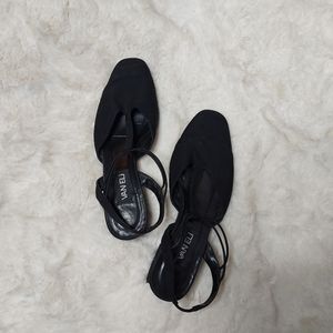 Vintage nylon t-strap sandals